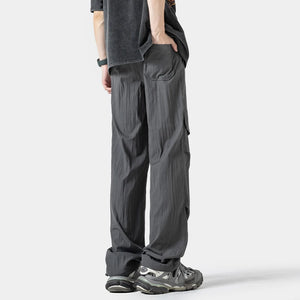 Plain Color Outdoor Straight Pants , - Streetwear Pants - Slick Street