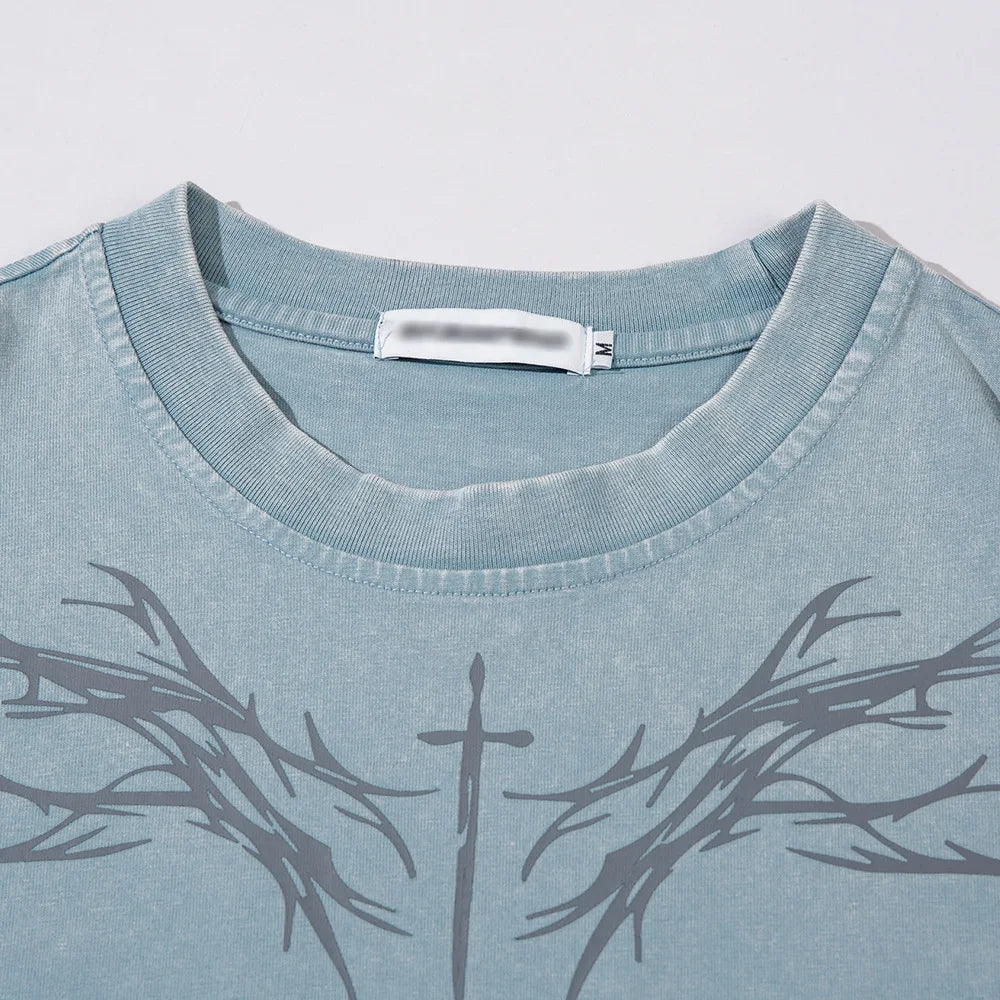 Vintage Shadow knit Wear T-Shirt , - Streetwear T-Shirts - Slick Street