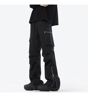 Ankle Length Half Zipper Pants , - Streetwear Pants - Slick Street