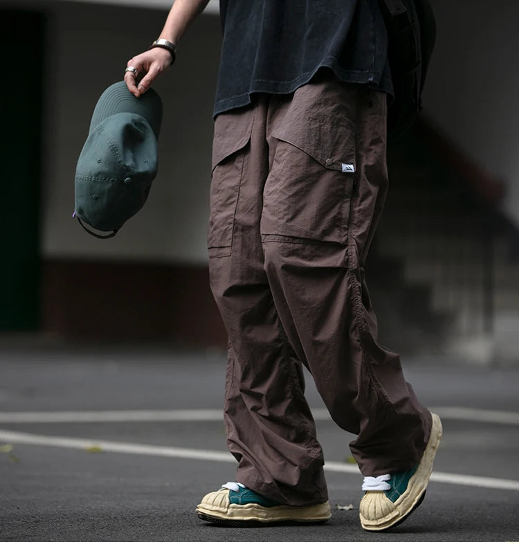 Waterproof Nylon Cargo Pants , - Streetwear Cargo Pants - Slick Street