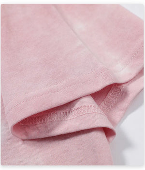 Soulmate Tie Die O-Neck Loose T-Shirt , - Streetwear T-Shirts - Slick Street