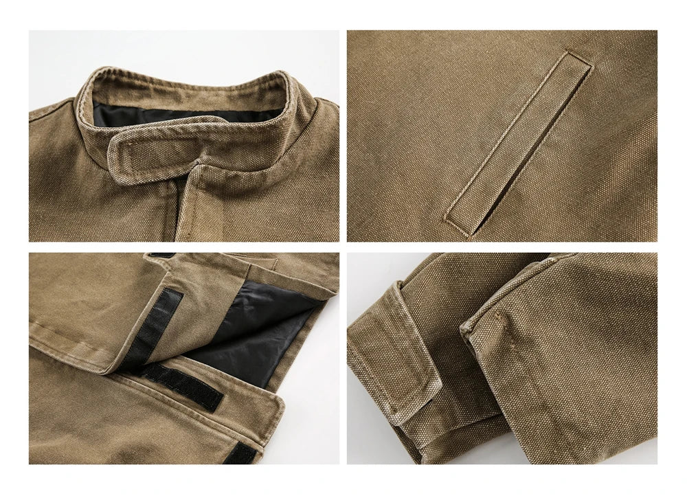 Plain Color Cropped Jacket , - Streetwear Jacket - Slick Street