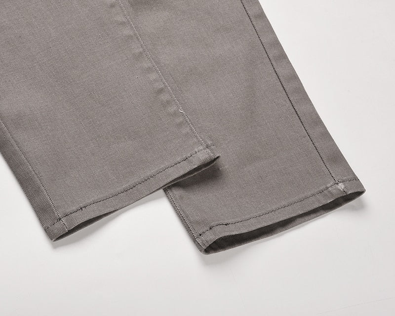 Solid Color Multi Pockets Denim Pants ,  - Streetwear Pants - Slick Street