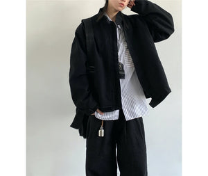 Plain Color Cropped Jacket , - Streetwear Jacket - Slick Street