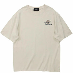 Chewing Gum Candy Cartoon Crew Neck T-Shirt , - Streetwear T-Shirts - Slick Street