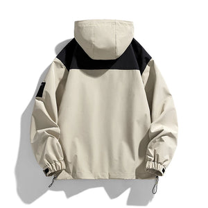 High Neck Two Tone Cargo Bomber Jacket ,  - Streetwear Jacket - Slick Street