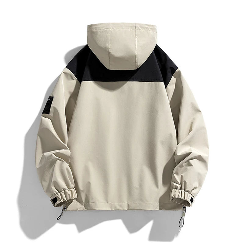 High Neck Two Tone Cargo Bomber Jacket ,  - Streetwear Jacket - Slick Street