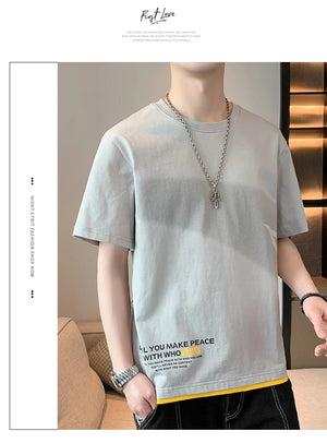 Falling Star Short Sleeves Loose T-Shirt , - Streetwear T-Shirts - Slick Street