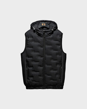 K2 Hooded Puffer Gilet Black, XS - Streetwear Jacket - Slick Street