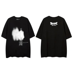 Twinkling Shadow People Graphic T-Shirt Black, S - Streetwear T-Shirt - Slick Street