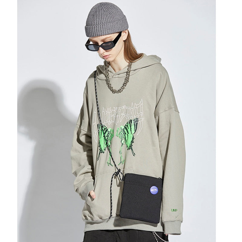 UNTP Caterpillar Skeleton Pullover Hoodie ,  - Streetwear Hoodie - Slick Street