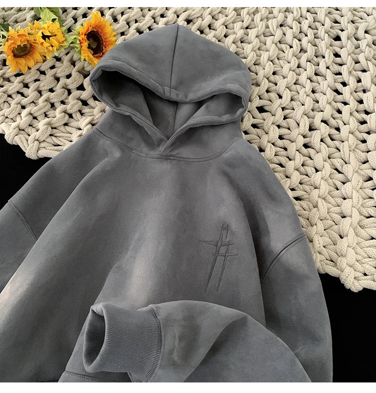 Malk Up Trend Suede Hoodie , - Streetwear Hoodie - Slick Street