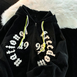 National Freedom 1998 Zipper Hoodie Black, XXS - Streetwear Hoodie - Slick Street
