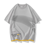 Falling Star Short Sleeves Loose T-Shirt Gray, XS - Streetwear T-Shirts - Slick Street