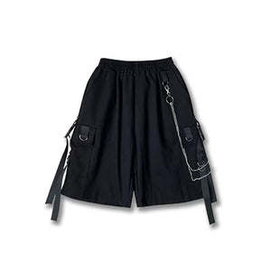 Elegant TA Buckles Chain Shirt And Shorts Set Shorts, XS - Streetwear T-Shirt - Slick Street