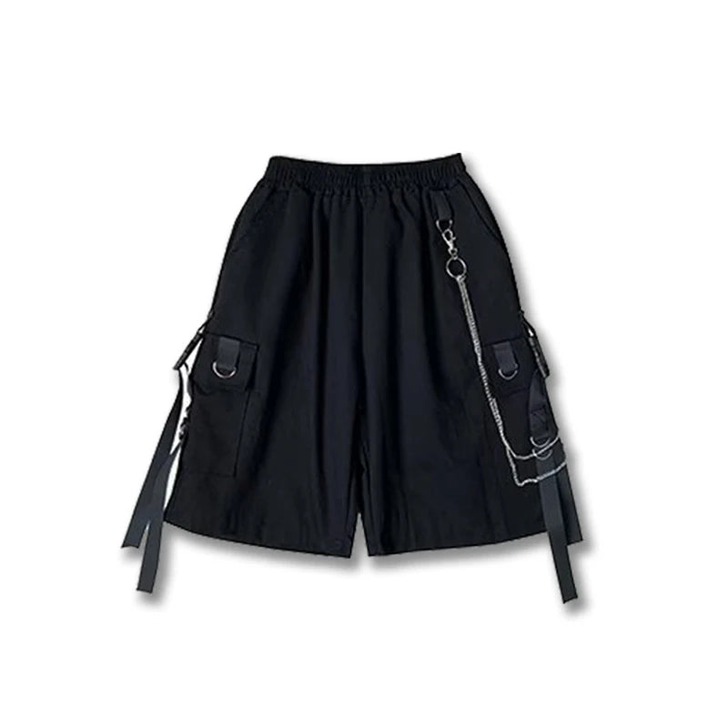 Elegant TA Buckles Chain Shirt And Shorts Set Shorts, XS - Streetwear T-Shirt - Slick Street