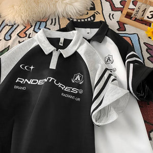 RADIANT-UR Contrast Color Polo T-Shirt , - Streetwear T-Shirts - Slick Street