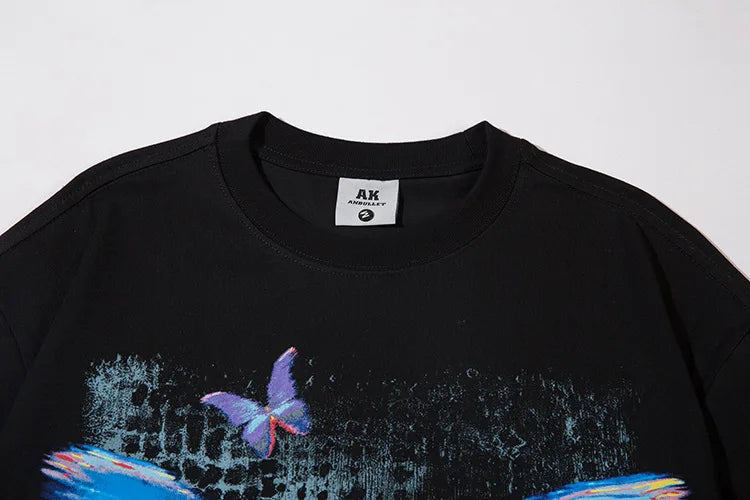 MATTER Blurry Butterfly Loose-Fit T-Shirt ,  - Streetwear T-Shirt - Slick Street