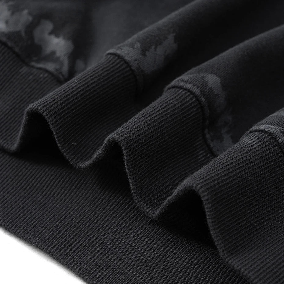 Coal Black Striped Sleeves Hoodie , - Streetwear Hoodie - Slick Street