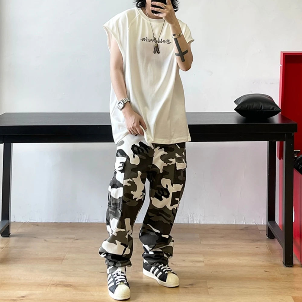 Snow X1 Camo Cargo Pants ,  - Streetwear Cargo Pants - Slick Street