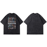 The Faces We Fear Dusty Color O-Neck T-Shirt Black, M - Streetwear T-Shirts - Slick Street