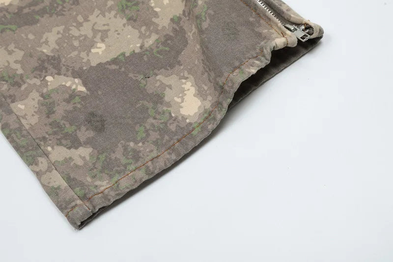 Digitally Camouflage Multi Pockets Loose Pants ,  - Streetwear Pants - Slick Street