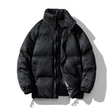 Solid Color Puff Sleeves Bubble Jacket Black, XXS - Streetwear Jacket - Slick Street