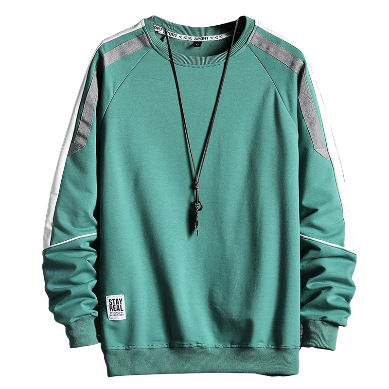 Double Collar Rib Style Sleeves Pullover Sweatshirts ,  - Streetwear Sweatshirt - Slick Street