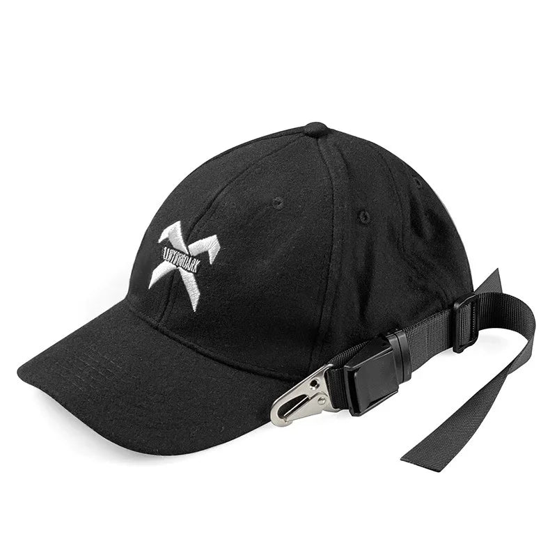 DarkVersa Adjustable Baseball Cap Black, One Size - Streetwear Cap - Slick Street