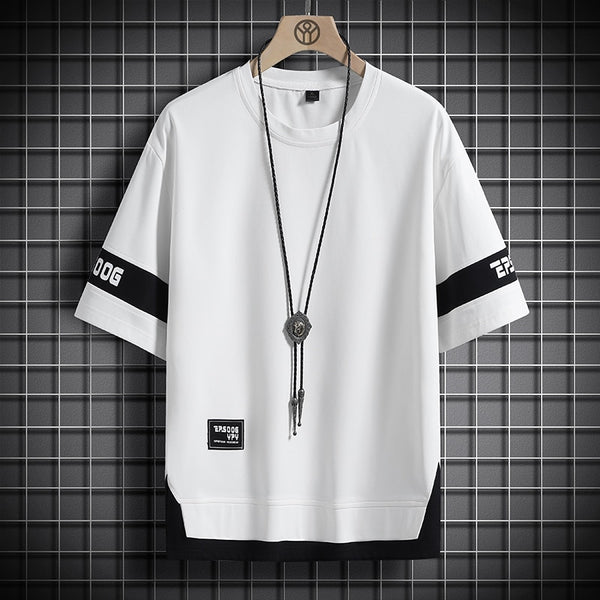 EPSOOG YPY Color Contrast T-Shirt White, M - Streetwear T-Shirt - Slick Street