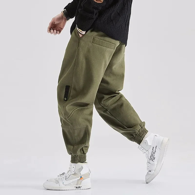 Slouchy Slim Elastic Ankle Length Pants ,  - Streetwear Pants - Slick Street