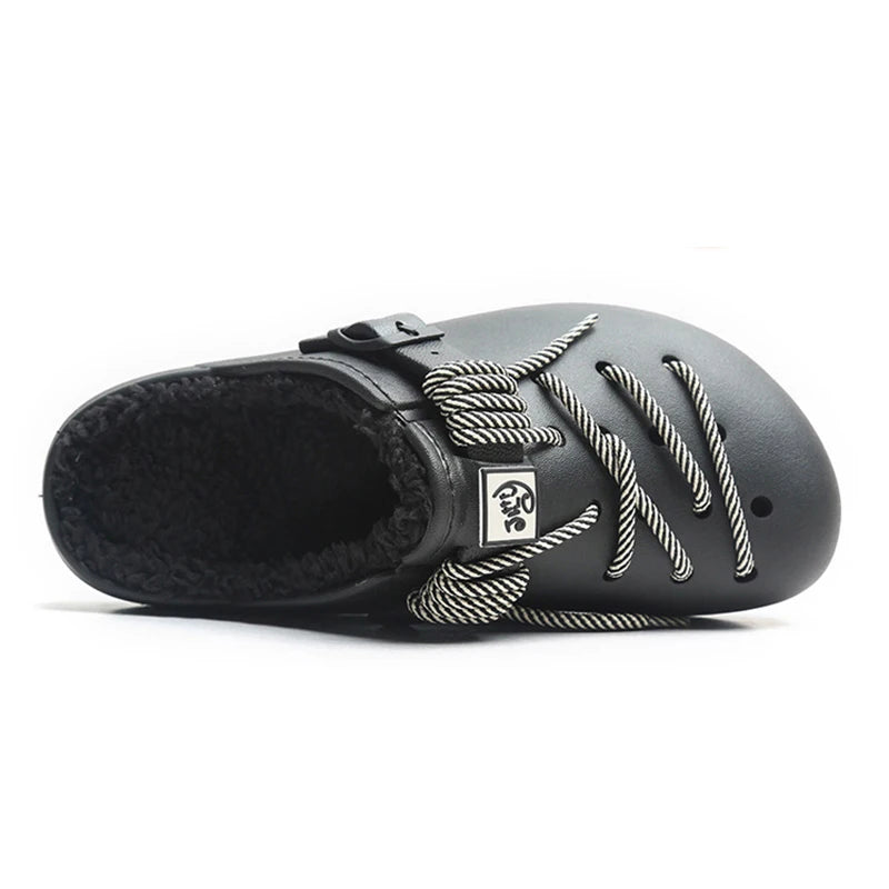 Gap Lacing Style Fleece Shoes Black, 35-36 - Streetwear Footwear - Slick Street