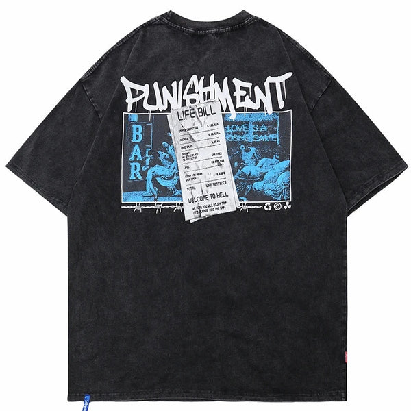 Punishment Bill Welcome To Hell T-Shirt ,  - Streetwear T-Shirt - Slick Street