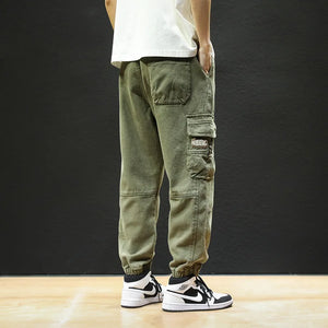 Straight Fit Elastic Ankle Length Pants ,  - Streetwear Pants - Slick Street