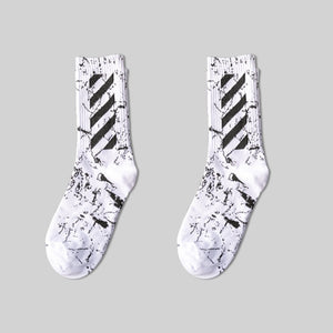 CyberTech V1 Socks White, One Size - Streetwear Socks - Slick Street