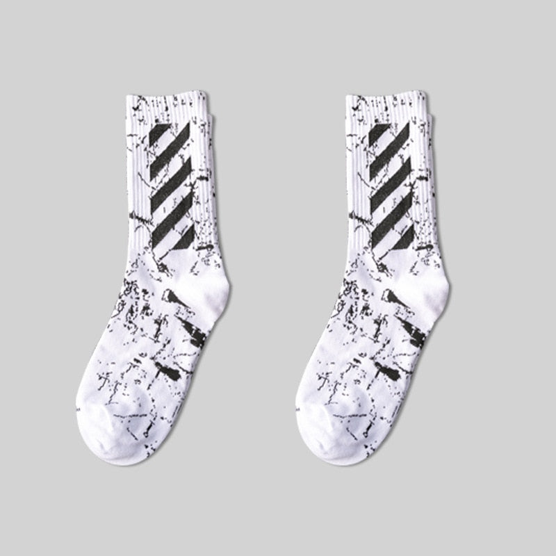 CyberTech V1 Socks White, One Size - Streetwear Socks - Slick Street