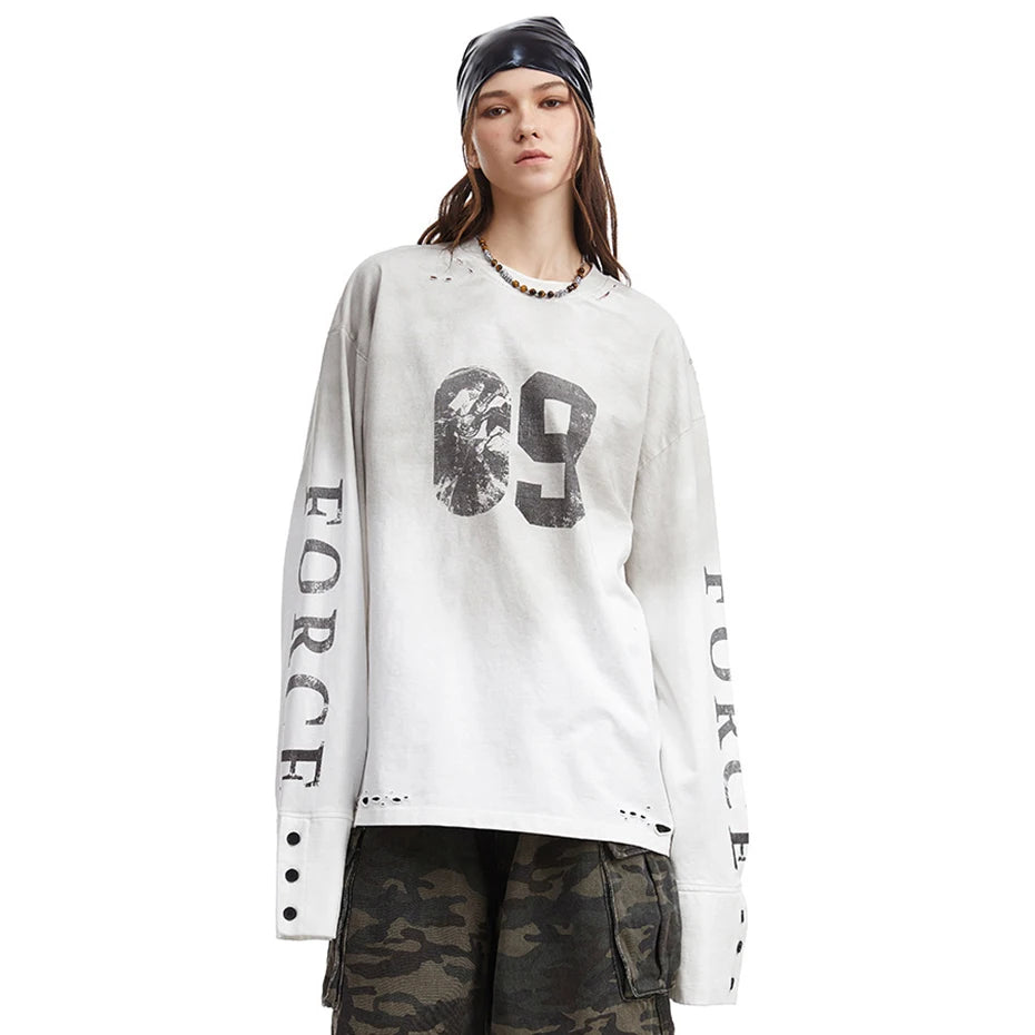 Force 09 Graphic Long Sleeve Tee , - Streetwear T-Shirt - Slick Street