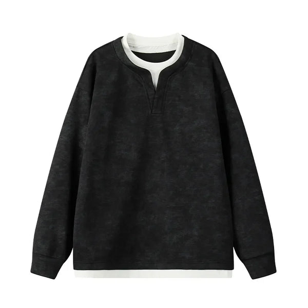 Fake Two Piece Tie-Dye Sweatshirt , - Streetwear Sweatshirt - Slick Street