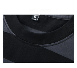 Saturday Striped Cotton T-Shirt , - Streetwear T-Shirts - Slick Street