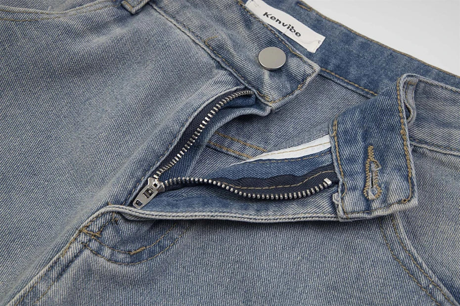 Rhinestone Denim Ripped Shorts , - Streetwear Shorts - Slick Street