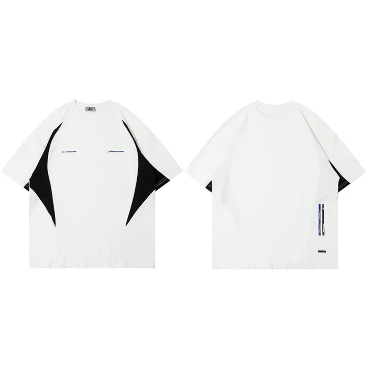 Casual Sport Style Oversized T-Shirt White, S - Streetwear T-Shirt - Slick Street