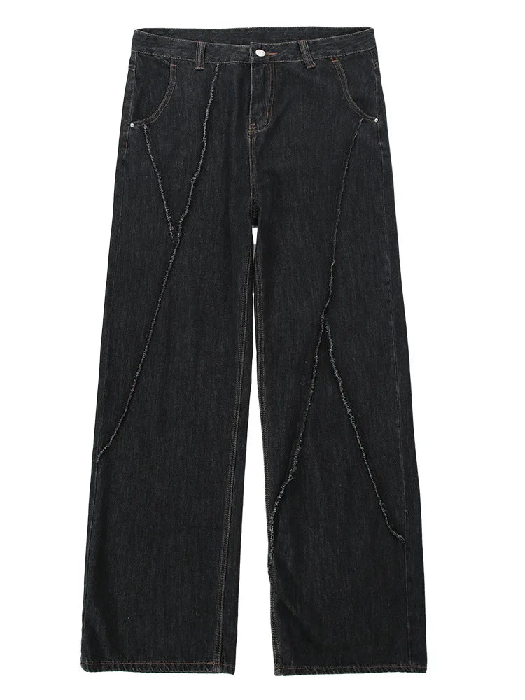 Ebony Shade Ripped Denim Pants ,  - Streetwear Pants - Slick Street
