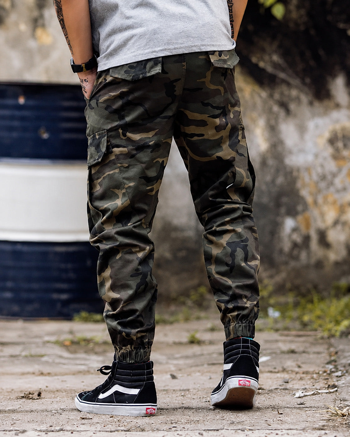 Tactical Camo Cargo Pants , - Streetwear Cargo Pants - Slick Street