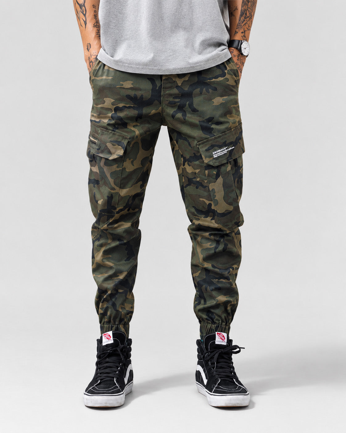 Tactical Camo Cargo Pants Camouflage, 28 - Streetwear Cargo Pants - Slick Street