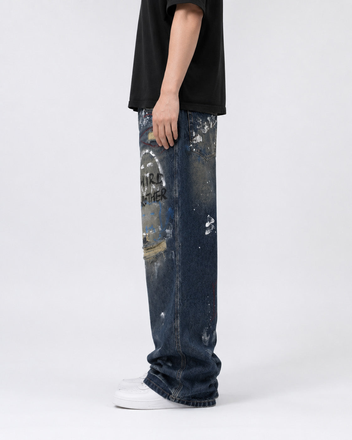 Third Brother Ripped Denim Jeans , - Streetwear Jeans - Slick Street
