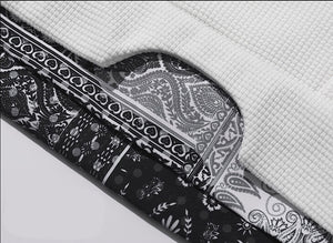 TwoTone Waffle Knit Layered Sweatshirt , - Streetwear Sweatshirts - Slick Street