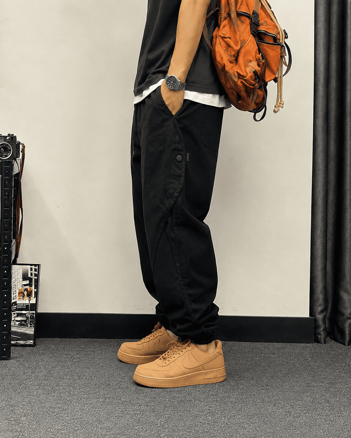 Washed Utility Panel Joggers , - Streetwear Pants - Slick Street