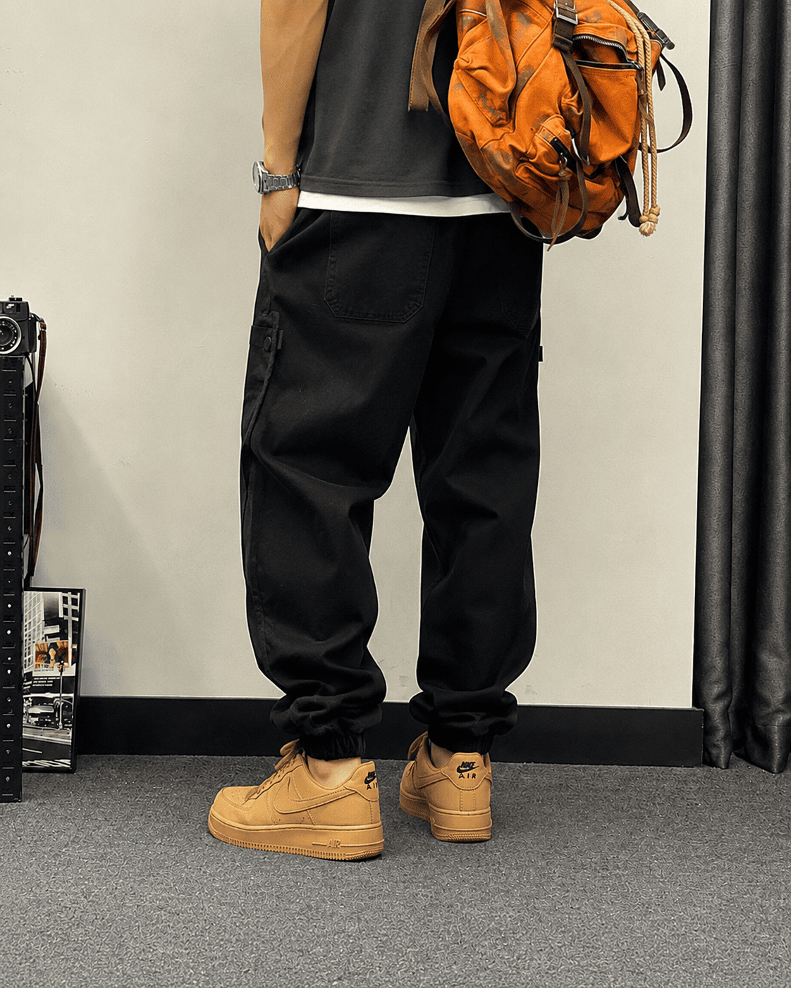 Washed Utility Panel Joggers , - Streetwear Pants - Slick Street