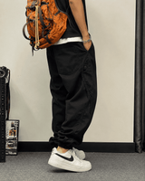 Washed Utility Panel Joggers Black, XS - Streetwear Pants - Slick Street