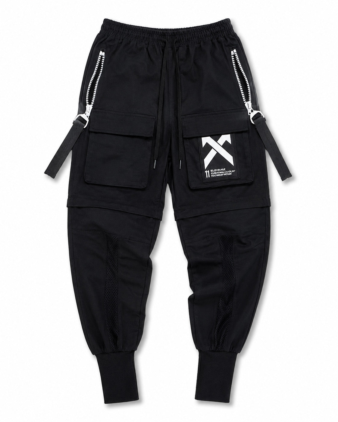 X-Mark Utility Cargo Joggers Black, XS - Streetwear Cargo Pants - Slick Street
